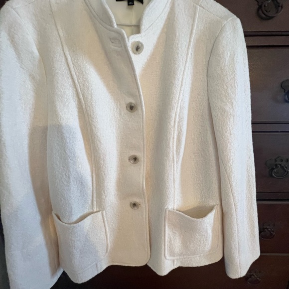 Talbots Wool Blend Cream Women's Blazer 16 Petite - Picture 5 of 5